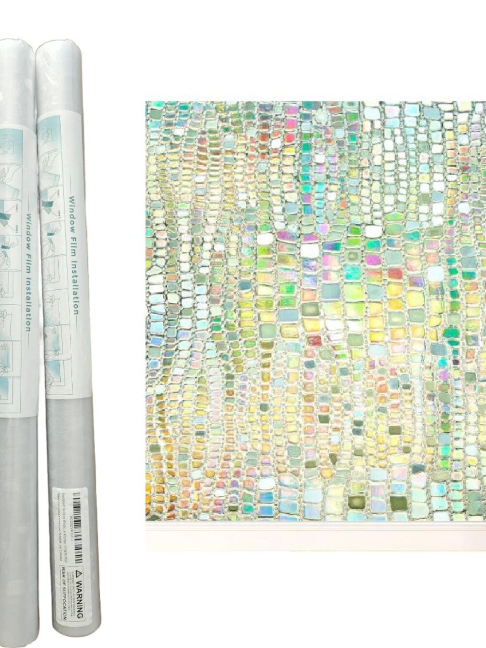 Brand New Stained Glass Window Film Peel and Stick 2 Rolls